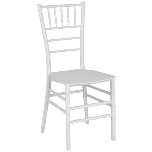 Hercules Series White Resin Stacking Chiavari Chair