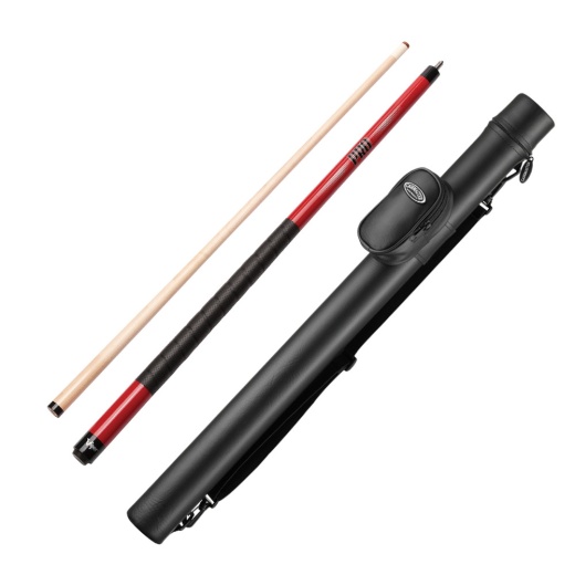 Viper Sure Grip Pro Red Cue And Casemaster Qvault Supreme Black Cue Case