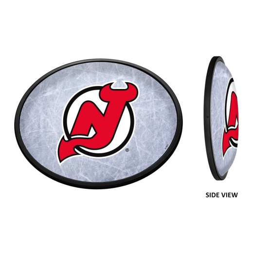 Jersey Devils: Ice Rink Oval Slimline Illuminated Wall Sign