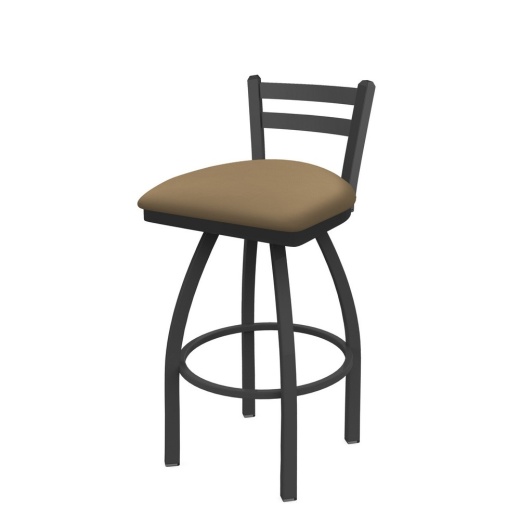 411 Jackie Low Back Swivel Stool With Pewter Finish And Canter Sand Seat