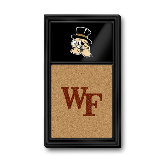 Wake Forest Demon Deacons: Mascot Dual Logo Cork Note Board