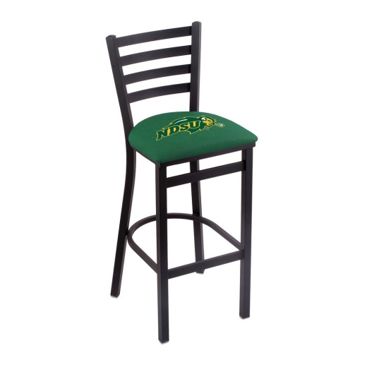 L004 North Dakota State 30" Stationary Bar Stool With Black Wrinkle Finish Green