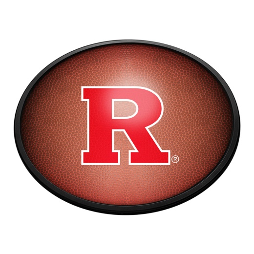 Rutgers Scarlet Knights: Pigskin Oval Slimline Lighted Wall Sign