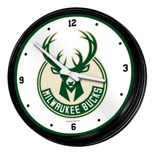 Milwaukee Bucks: Retro Lighted Wall Clock