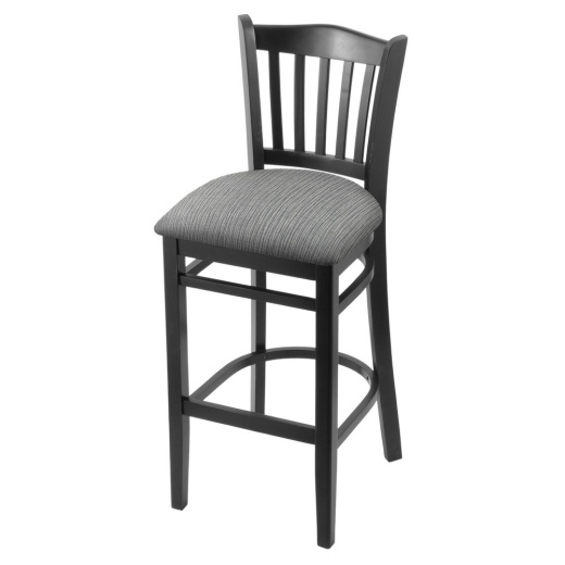 3120 25" Counter Stool With Black Finish And Graph Alpine Seat