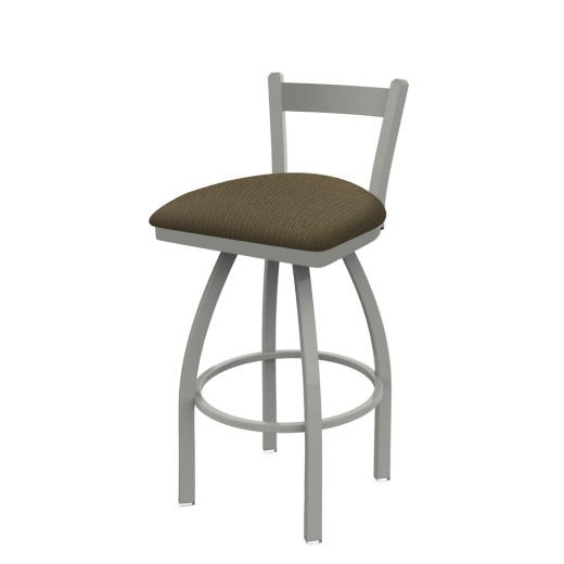 821 Catalina Low Back Swivel Stool With Anodized Nickel Finish And Graph Cork Seat