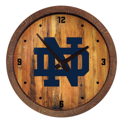 Notre Dame Fighting Irish: "Faux" Barrel Top Clock