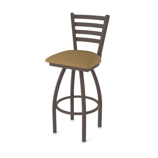 410 Jackie Swivel Stool With Bronze Finish And Canter Saddle Seat