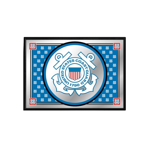 Us Coast Guard: Pride Design Framed Mirrored Wall Sign