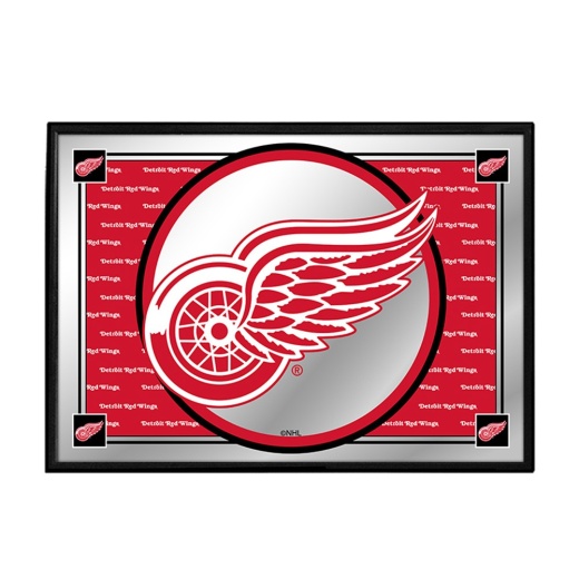 Detroit Red Wings: Team Spirit Framed Mirrored Wall Sign