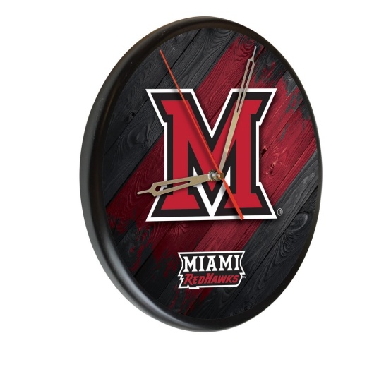 Miami (Oh) Digitally Printed Wood Clock By The Holland Bar Stool Co