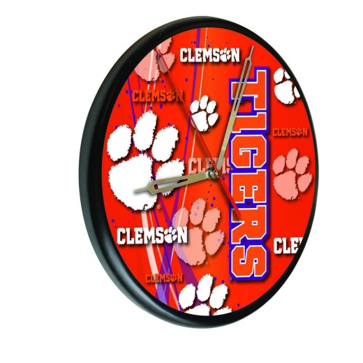 Clemson Digitally Printed Wood Clock By The Holland Bar Stool Co