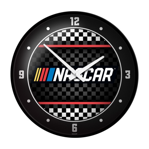 Nascar: Checkered Flag Modern Disc Wall Clock