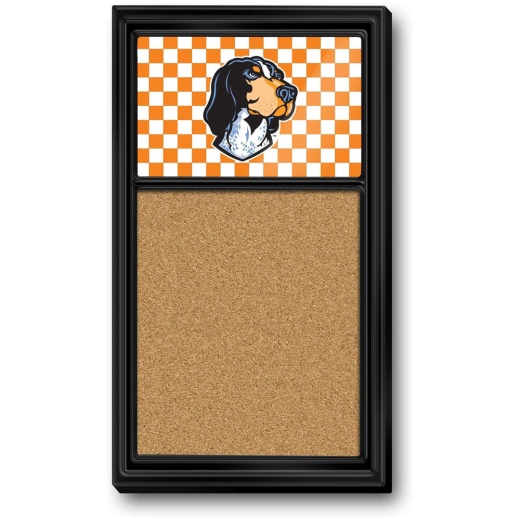Tennessee Volunteers: Checkerboard Smokey Cork Note Board