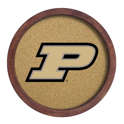 Purdue Boilermakers: "Faux" Barrel Framed Cork Board