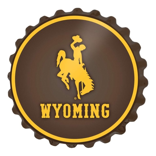 University Of Wyoming Cowboys Team Spirit Bottle Cap Wall Sign