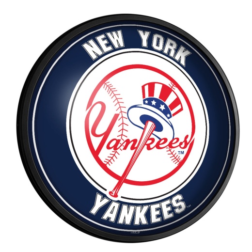 York Yankees: Round Slimline Lighted Wall Sign