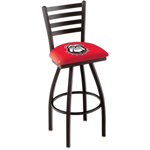 L014 Georgia "Bulldog" Swivel Stool With Black Wrinkle Finish