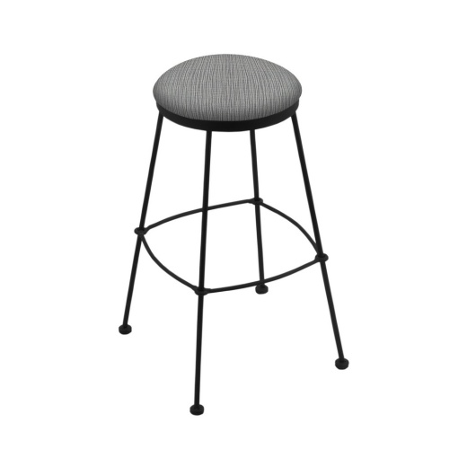 3030 Stationary Stool With Black Wrinkle Finish And Graph Alpine Seat 25 Inch - Counter Stool