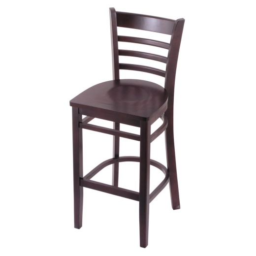 3140 Stool With Dark Cherry Finish And Dark Cherry Seat