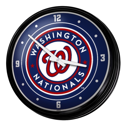 Washington Nationals: Logo Retro Lighted Wall Clock