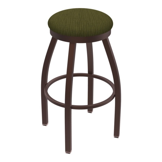 802 Misha Swivel Stool With Bronze Finish And Graph Parrot Seat