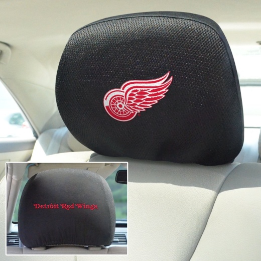 Detroit Red Wings Embroidered Head Rest Cover Set 2 Pieces