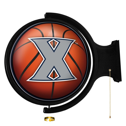 Xavier Musketeers: Basketball Original Round Rotating Lighted Wall Sign