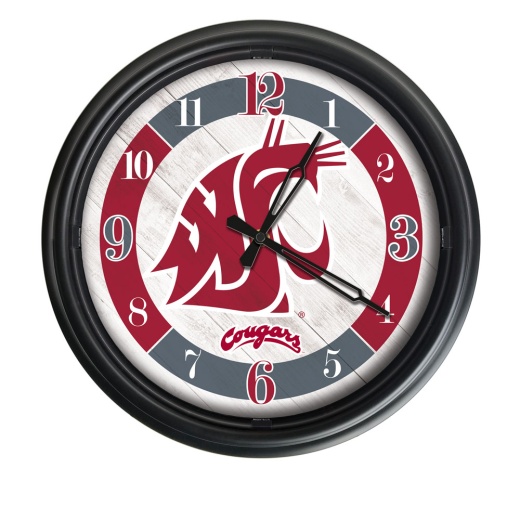 Washington State University Indoor/Outdoor Led Wall Clock By Holland Bar Stool Co