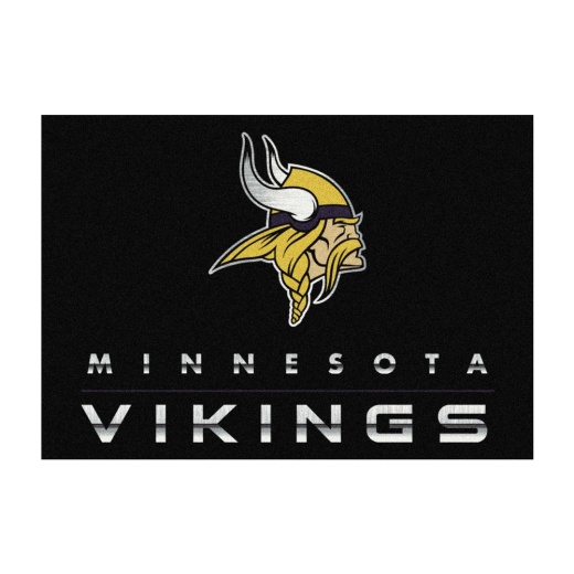 Minnesota Vikings 4'X6' Chrome Rug