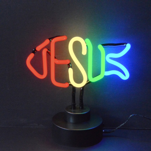 Jesus Fish Neon Sculpture 13" X 6" X 6"