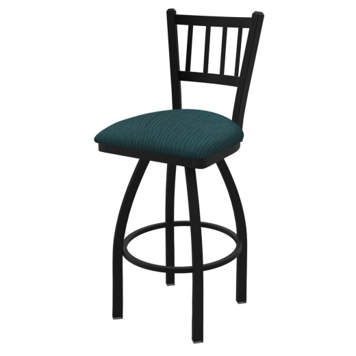 810 Contessa Swivel Stool With Black Wrinkle Finish And Graph Tidal Seat