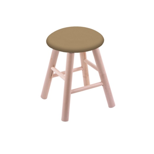 Maple Round Cushion Swivel Stool With Smooth Legs, Natural Finish, And Canter Sand Seat
