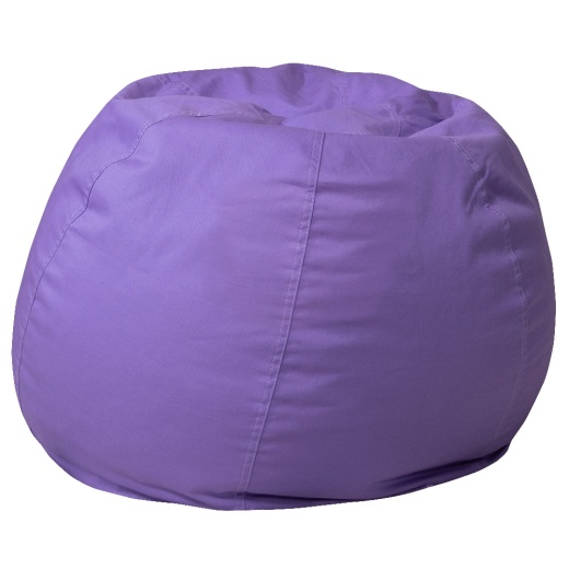 Dillon Small Solid Purple Refillable Bean Bag Chair For Kids And Teens