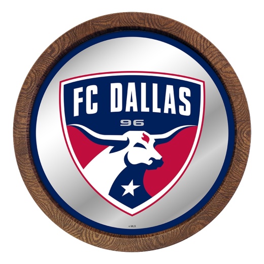 Fc Dallas: Barrel Top Framed Mirror Mirrored Wall Sign