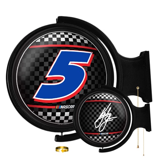 Kyle Larson: Original Round Rotating Lighted Wall Sign