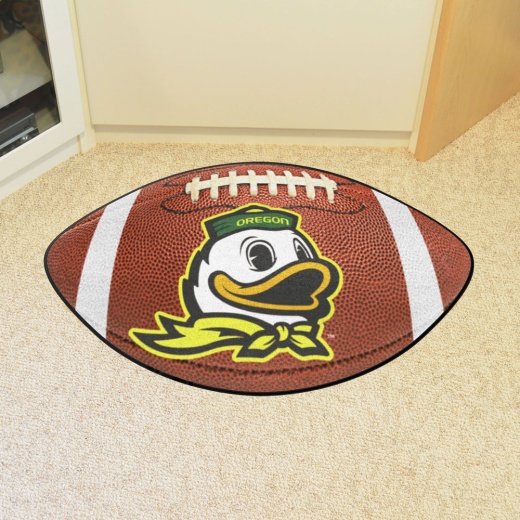 Oregon Ducks Football Rug 20.5In. X 32.5In. Duck Head Alternate Logo