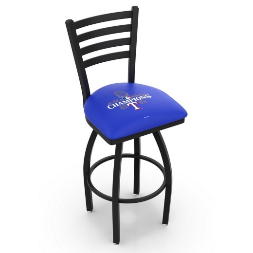 L014 Texas Rangers 2023 World Series Champions Swivel Stool With Black Wrinkle Finish By Hbs