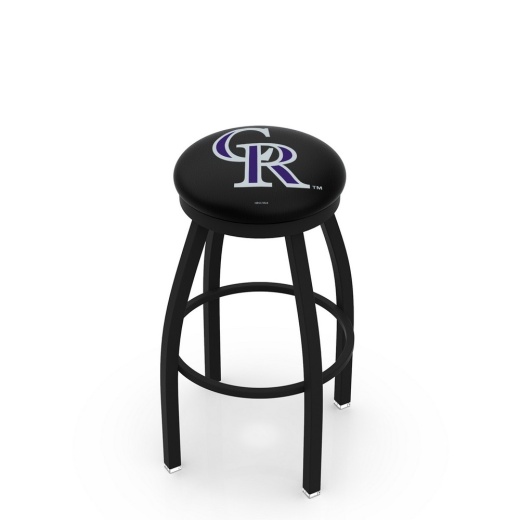 L8b2b Colorado Rockies Swivel Stool With Black Wrinkle Finish By Hbs