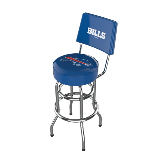 Buffalo Bills Chrome Barstool W/Back