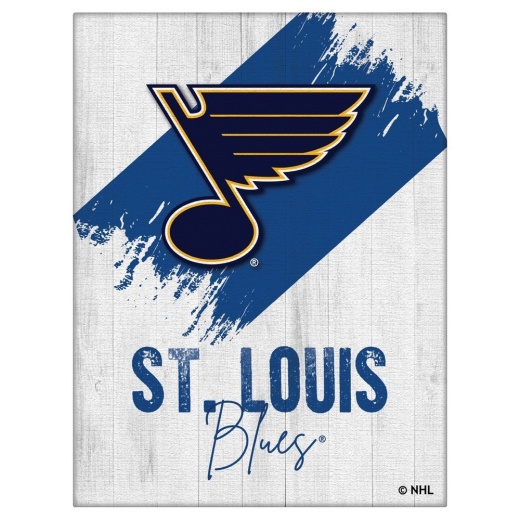 St Louis Blues Canvas Wall Art (Design 08) By Holland Bar Stool Company