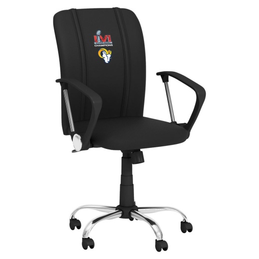 Curve Task Chair With Los Angeles Rams Super Bowl Lvi Champions Logo