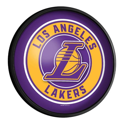 Los Angeles Lakers: Round Slimline Lighted Wall Sign