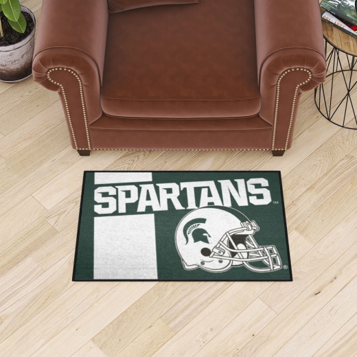 Michigan State Spartans Starter Mat Accent Rug 19In. X 30In., Uniform Design