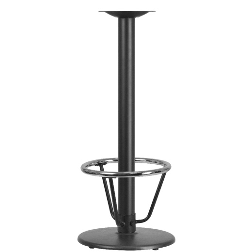 Beverly 18'' Round Restaurant Table Base With 3'' Dia. Bar Height Column And Foot Ring