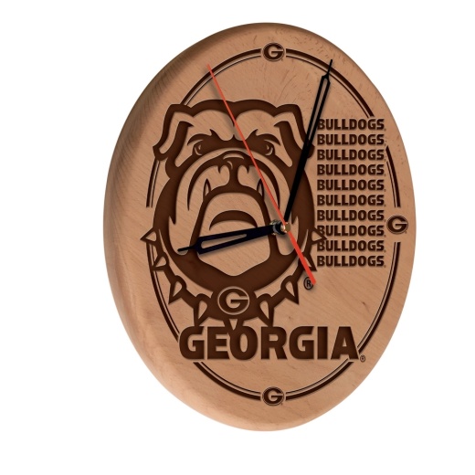 Georgia Laser Engraved Wood Clock By The Holland Bar Stool Co