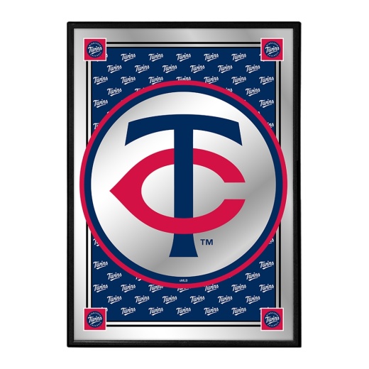 Minnesota Twins: Vertical Team Spirit Framed Mirrored Wall Sign