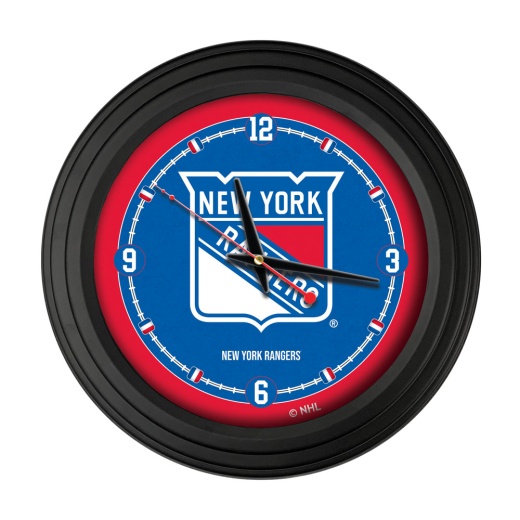 York Rangers 15" Traditional Wall Clock By Holland Bar Stool Co