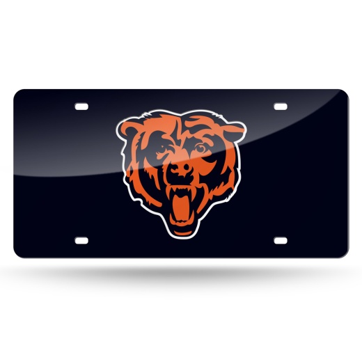 Chicago Bears Bear Head Navy Bkg Laser