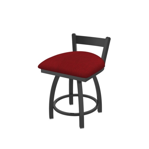 821 Catalina 18" Low Back Swivel Vanity Stool With Pewter Finish And Graph Ruby Seat